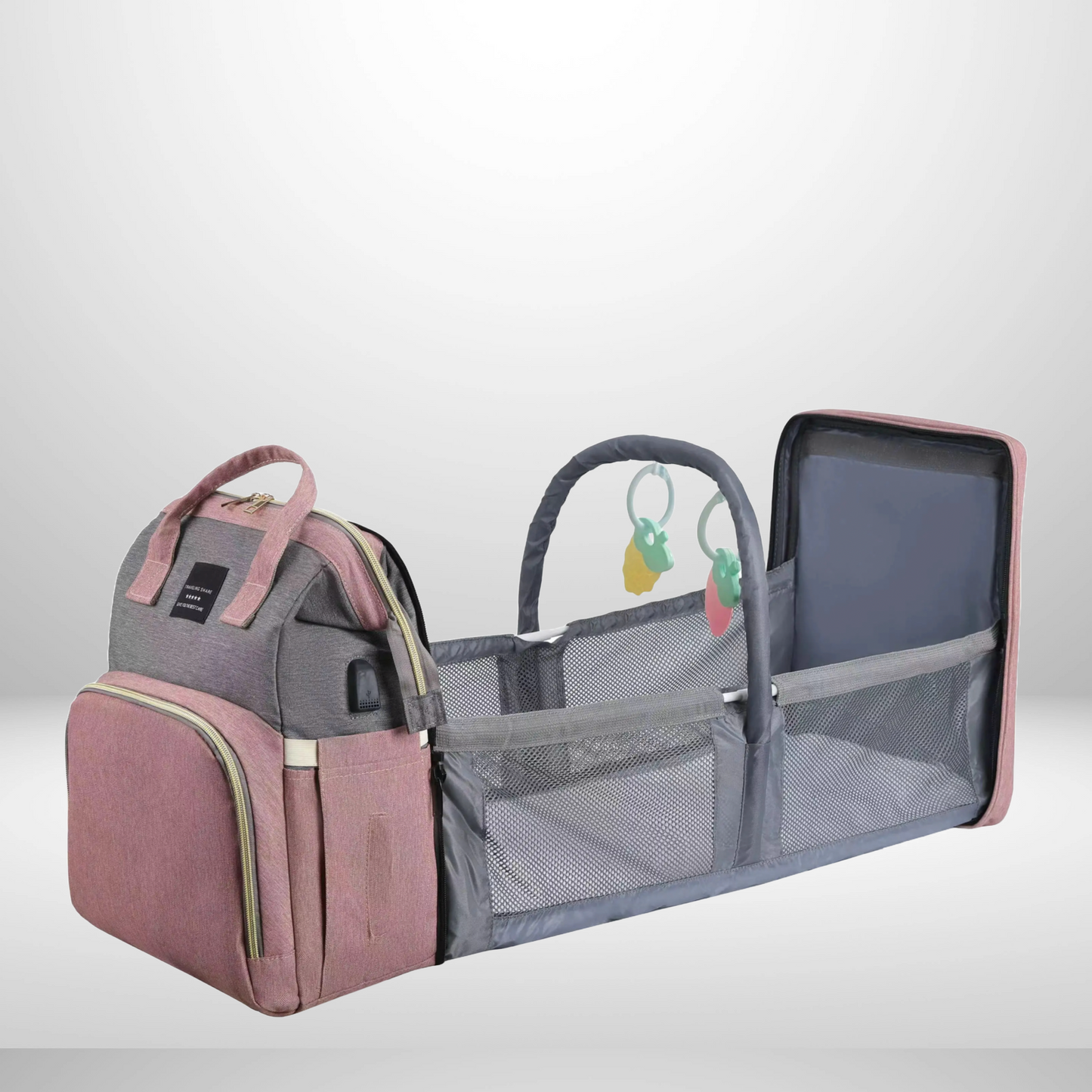 Nappy Bag - with Built-in Travel Cot the 2-in-1 Solution