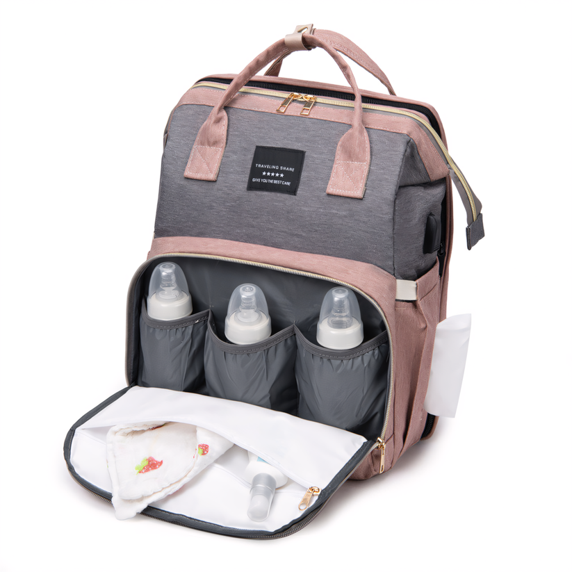 Nappy Bag - with Built-in Travel Cot the 2-in-1 Solution