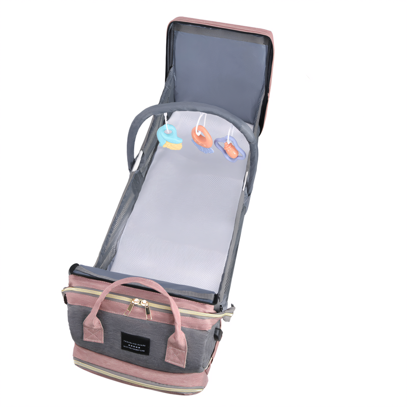 Nappy Bag - with Built-in Travel Cot the 2-in-1 Solution