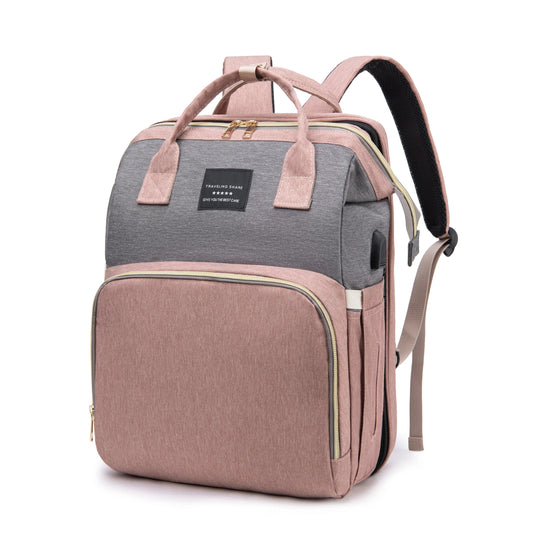 Nappy Bag - with Built-in Travel Cot  the 2-in-1 Solution