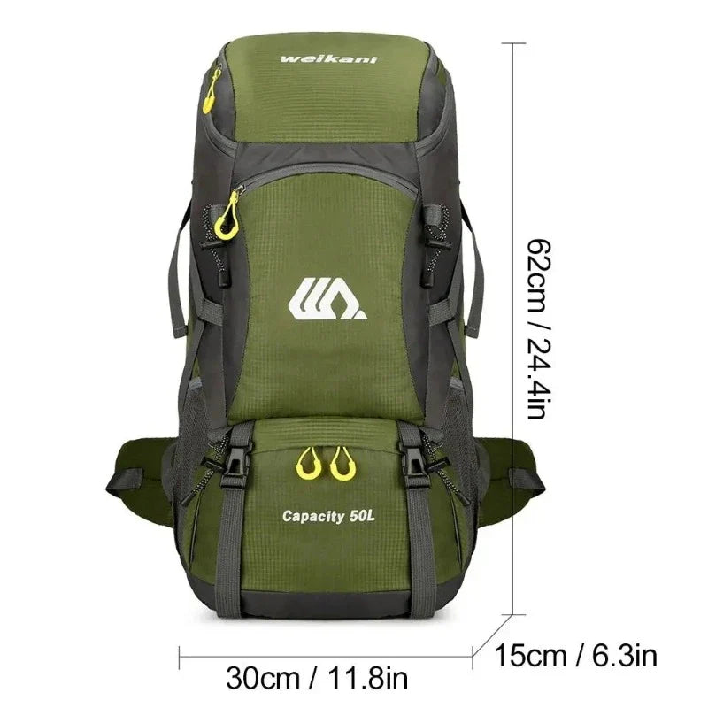 Hiking Backpack 50L - Lightweight & Waterproof Outdoor Pack